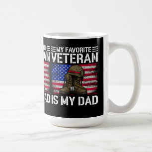 Min pappa är min favoritveteran Militäre farpresen Kaffemugg