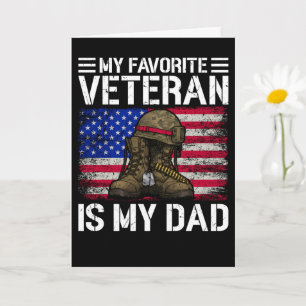 Min pappa är min favoritveteran Militäre farpresen Kort