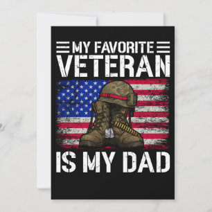 Min pappa är min favoritveteran Militäre farpresen Tack Kort