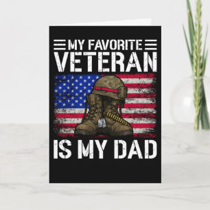 Min pappa är min favoritveteran Militäre farpresen Tack Kort