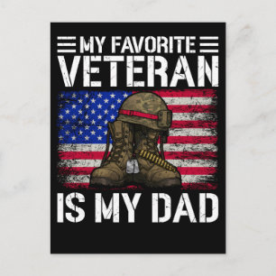 Min pappa är min favoritveteran Militäre farpresen Vykort
