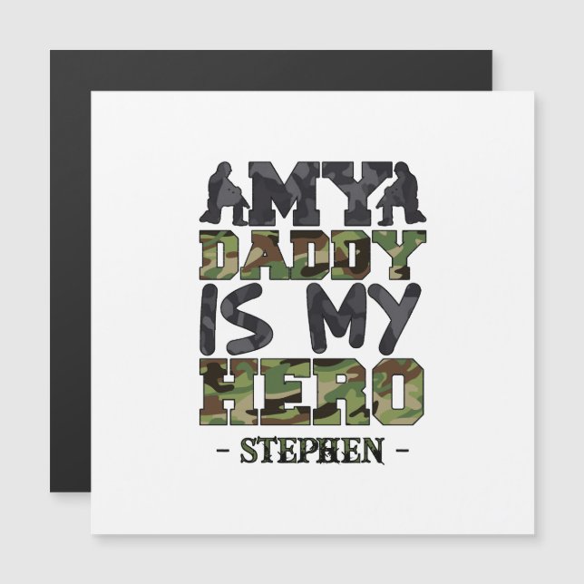Min pappa är min Hero - Camouflage Lettering (Fram/baksida)