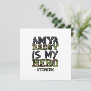 Min pappa är min Hero - Camouflage Lettering