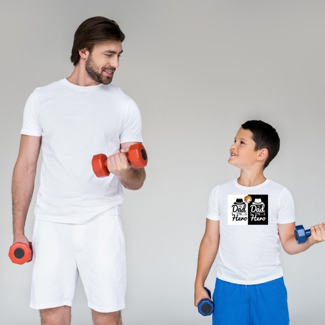 Min Pappa är min Hero| Fars dag Speciell med foto T Shirt (Skapare uppladdad)