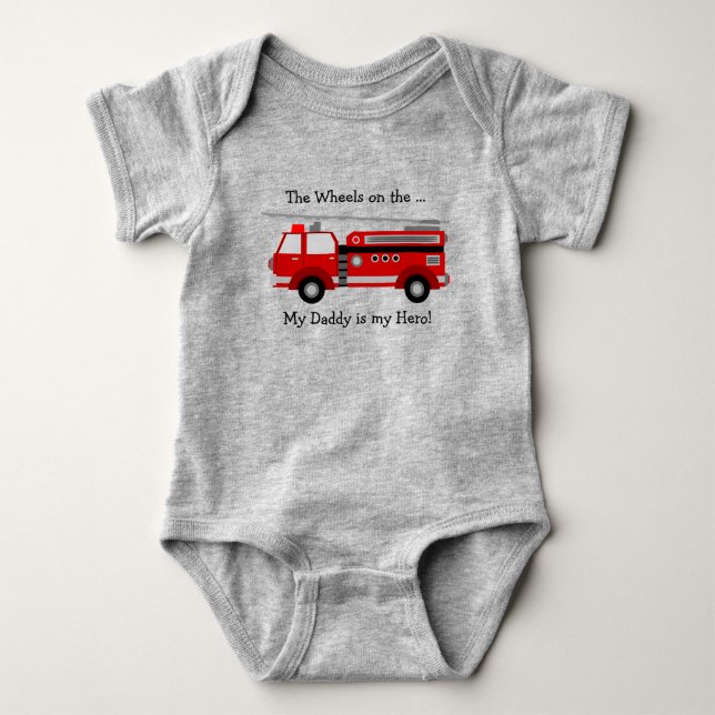 Min pappa är min Hero Firefighter T Shirt (Framsida)