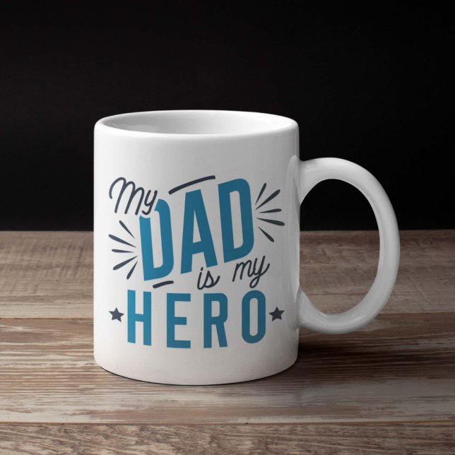Min Pappa är min Hero Kaffemugg (father's day mug my dad is my hero)