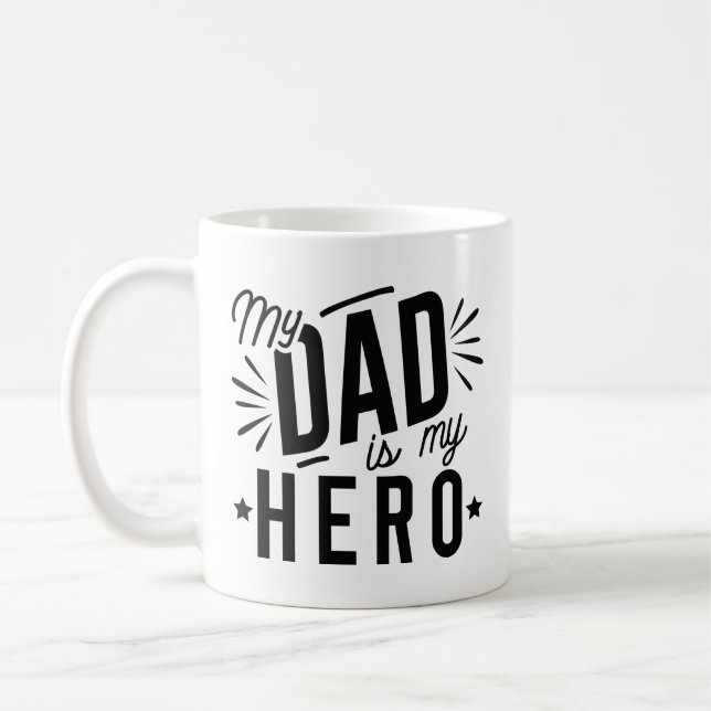 Min Pappa är min Hero Kaffemugg (Vänster)