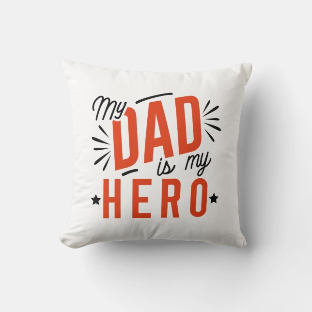 Min Pappa är min Hero Kudde (Framsida)
