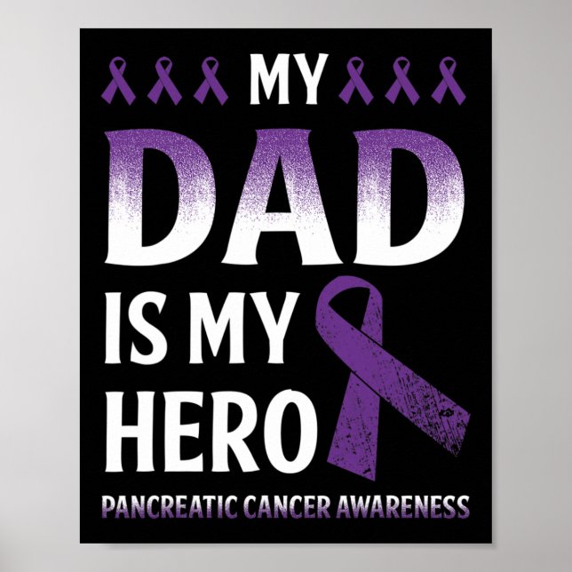 Min Pappa är min Hero pankreascancer Poster (Framsidan)