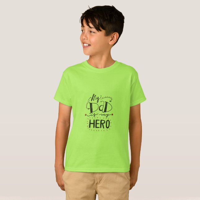 Min Pappa är min Hero T-shirt (Hel framsida)