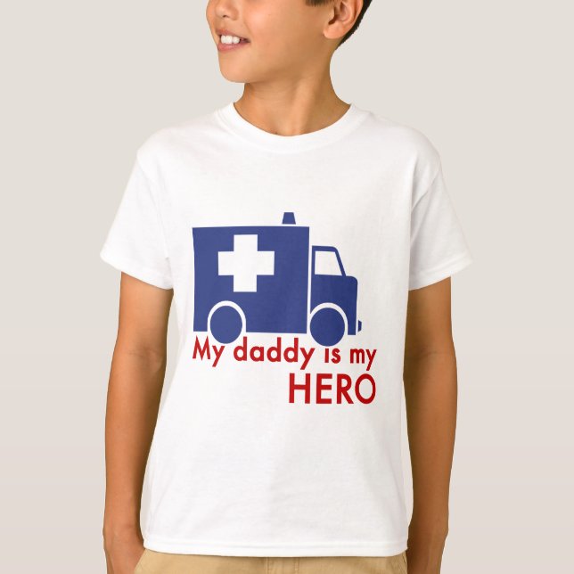 Min pappa är min Hero T Shirt (Framsida)