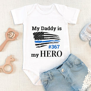Min pappa är min Hero Thin Blue Line-polis T Shirt