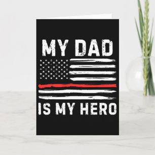 Min pappa är min hjälte brandman röd linje amerika kort