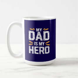 Min pappa är min hjälte kaffemugg