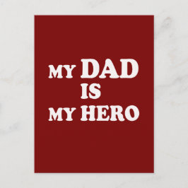 Min pappa är min hjälte vykort