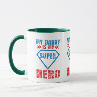 Min Pappa Är Min Superhjälte Trippel Design Fader Mugg