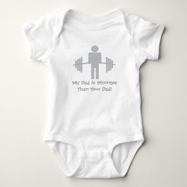 Min pappa är starkare än din pappa tee shirt (Framsida)