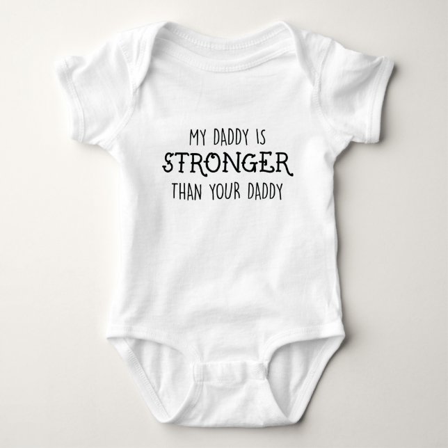 Min pappa är starkare Bodysuit Tröja (Framsida)