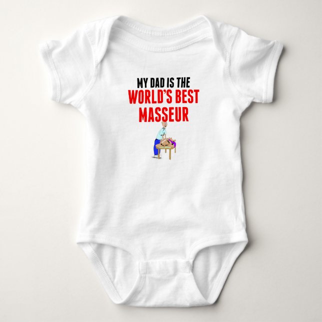 Min pappa är världens bäst Masseur T-shirt (Framsida)