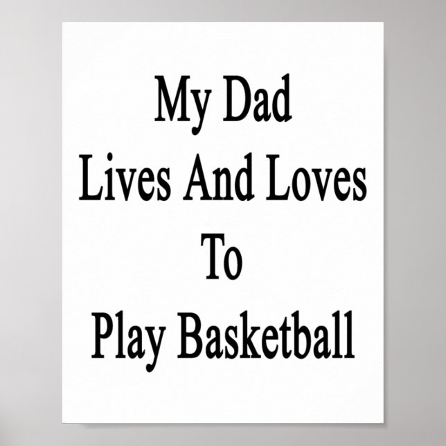 Min pappa bor och älskar att spela basket poster (Framsidan)