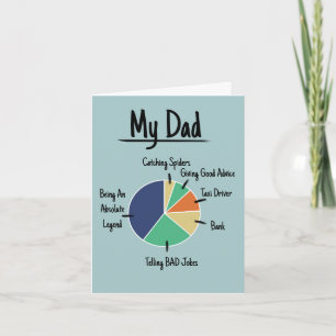 Min pappa- Cirkeldiagram Fars dag-kort Kort