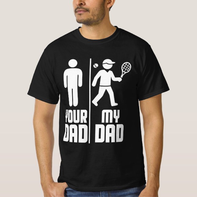 Min Pappa Din Pappa tennis T Shirt (Framsida)