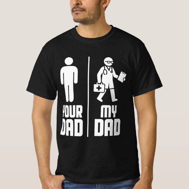 Min Pappa Ditt Pappa Doktor T Shirt (Framsida)