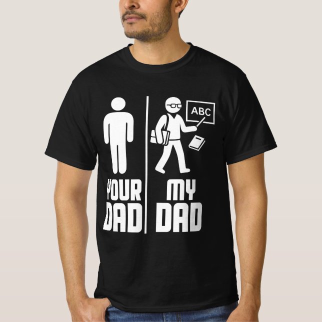 Min Pappa er Pappa lärare T Shirt (Framsida)