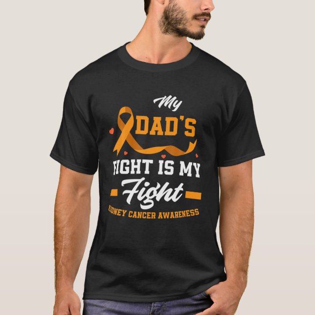Min Pappa Fight är min kamp mot bröstcancer T Shirt (Framsida)