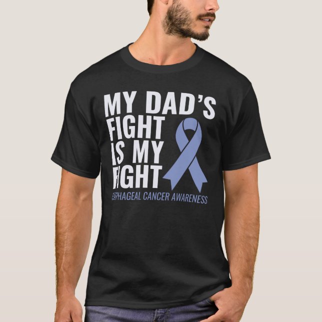 Min Pappa Fight är min kamp mot Esophageal Cancer  T Shirt (Framsida)