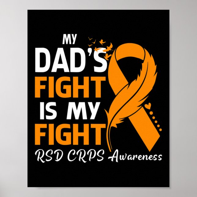 Min Pappa Fight är min kamp mot Rsd Crps Awareness Poster (Framsidan)