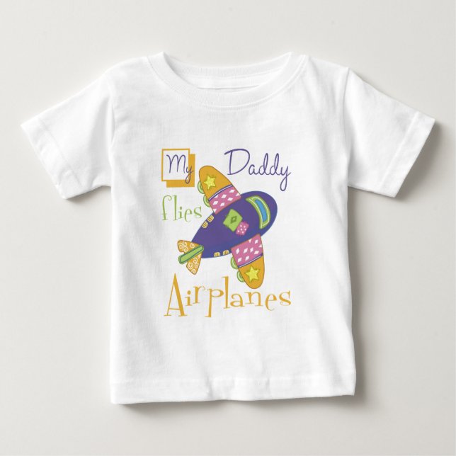Min pappa flyger flygplan tee (Framsida)