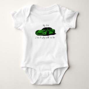 Min Pappa gillar att spela med Corvettes C6-Grönte T Shirt