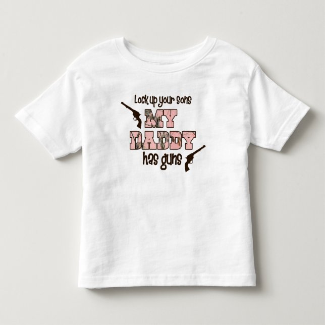 Min pappa har Gun Shirt Tee (Framsida)