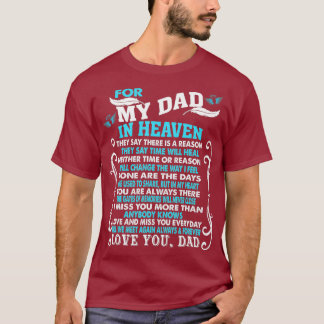 Min Pappa i himlen Dikt för dotterson i Pappa T Shirt