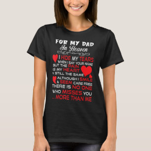 Min Pappa i Memorandumet Dikt Dotter Son Borttappa T Shirt