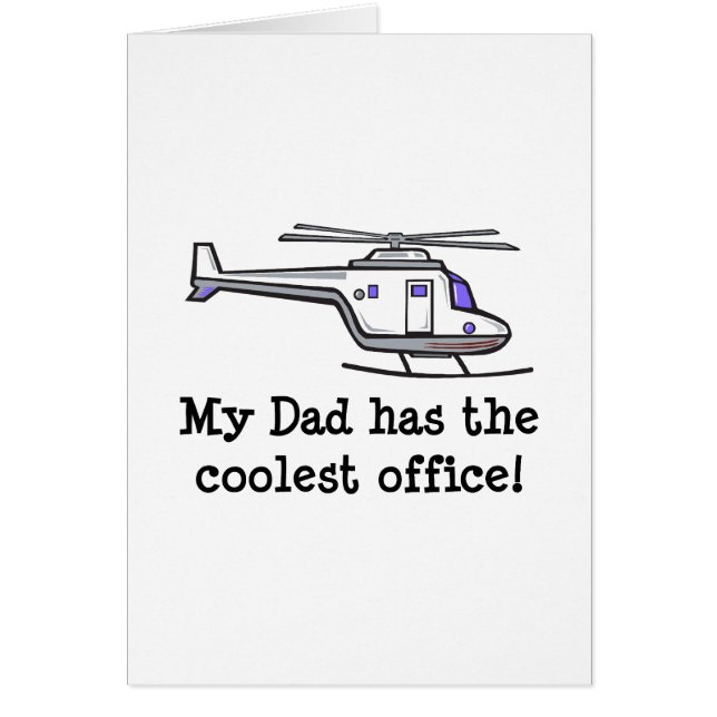 Min pappa kalla helikopter hälsningskort (Framsidan)