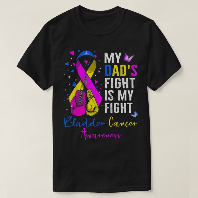 Min Pappa kämpar om min kamp mot Bladder Cancer Aw T Shirt (Design framsida)
