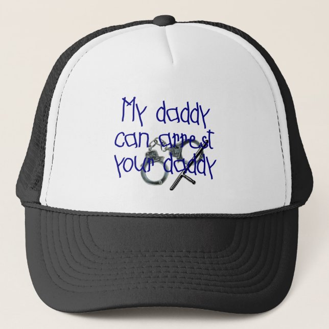 Min pappa kan arrestera din pappa keps (Framsida)