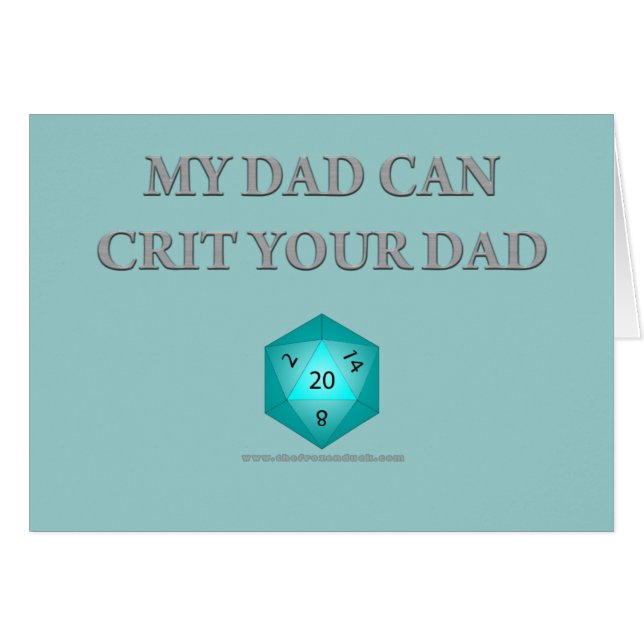 Min pappa kan Crit din pappa Hälsningskort (Framsidan Horizontal)