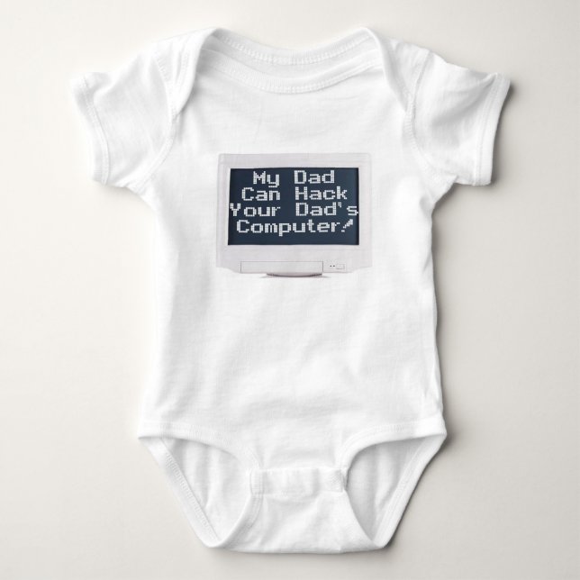 Min pappa kan hacka din pappa dator t-shirt (Framsida)