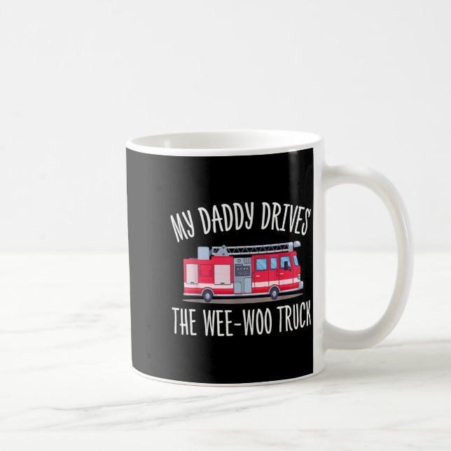 Min pappa kör Wee-WOO-lastbilen söt fars dag Kaffemugg (Höger)