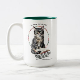 Min Pappa Legenden Folkkonst Vetenskaplig Katt Mug Två-Tonad Mugg