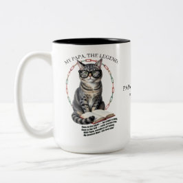 Min Pappa Legenden Folkkonst Vetenskaplig Katt Mug Två-Tonad Mugg
