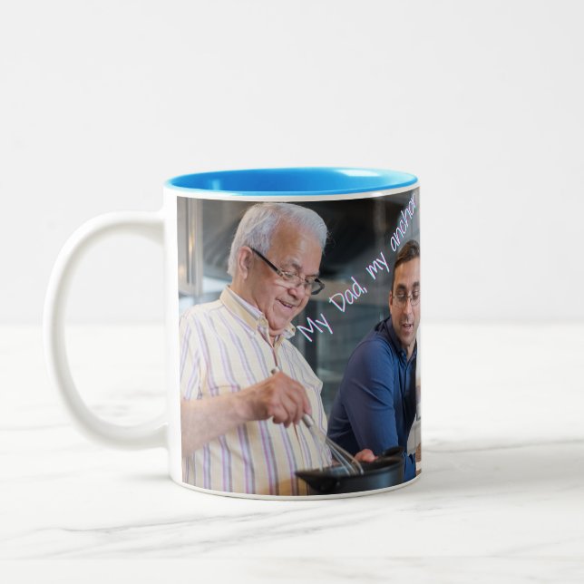 Min Pappa, min ankare Två-Tonad Mugg (Vänster)