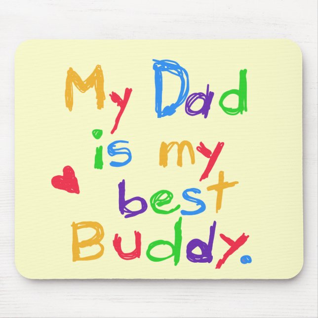 Min pappa min bäst kompisT-tröja och gåvor Musmatta (Framsidan)