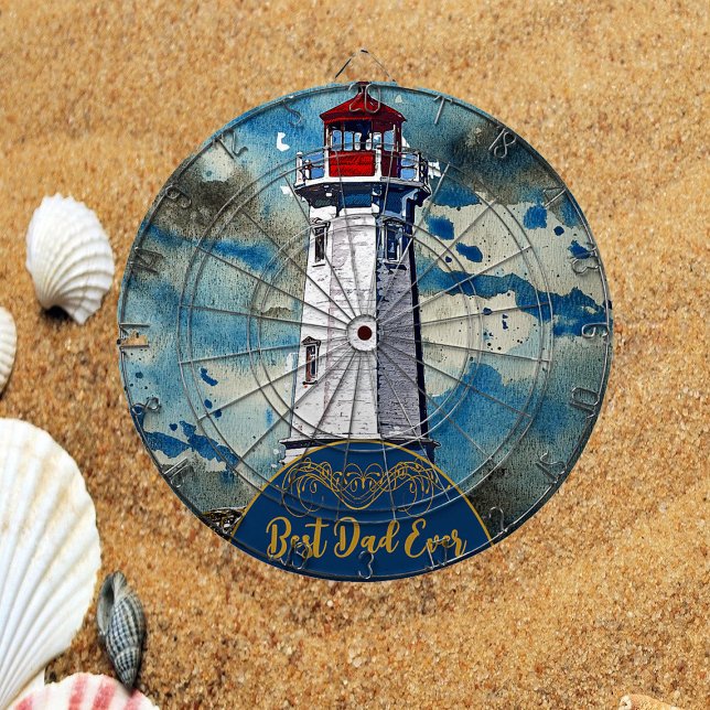 Min Pappa min fyr bästa Pappa någonsin Fars dag Darttavla (My Dad My Lighthouse Best Dad Ever Father's Day Dart Board)