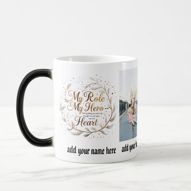Min Pappa, min Hero - Magic Morphing Mugg (11 oz) (Vänster)