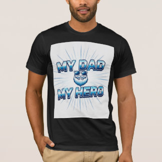 Min Pappa Min Hjälte Blå Fars Dag T-Shirt | Cool P