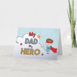 Min Pappa Min Hjälte Fars Dag  Kort